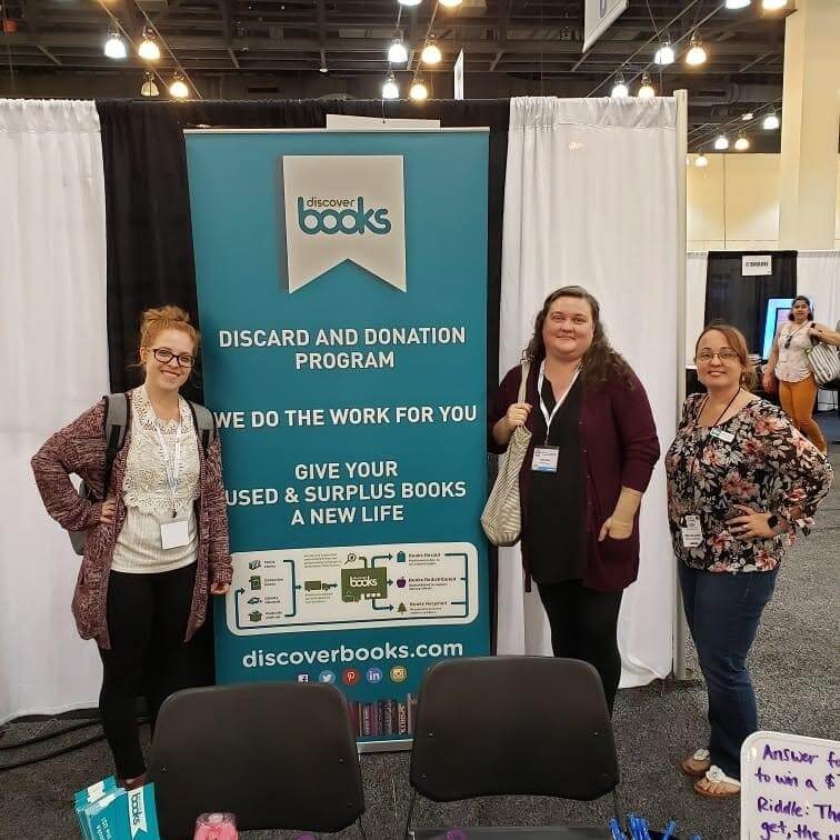 Image of Discover Books employees booth