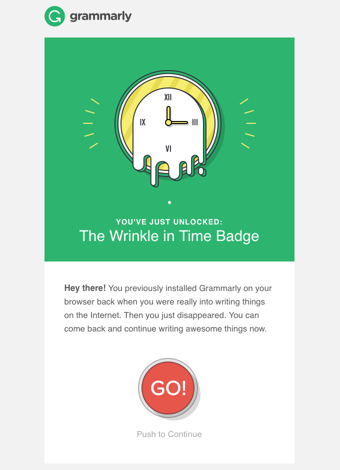 Grammarly Re-engagement Email.